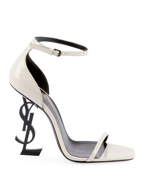 white ysl heels|ysl heels black and silver.